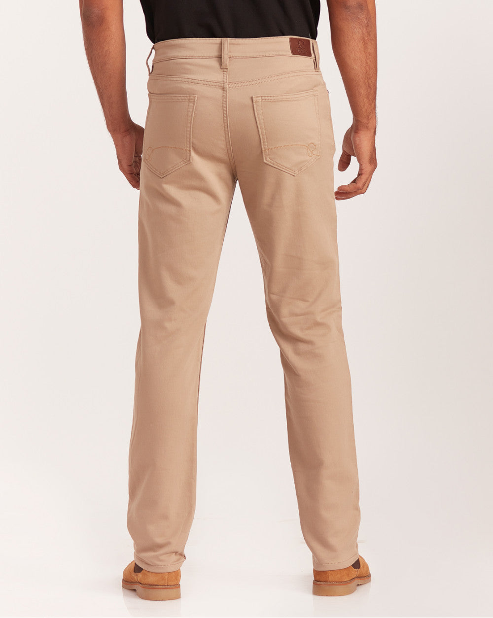 Straight Fit Five-Pocket Urban Pants - Khaki