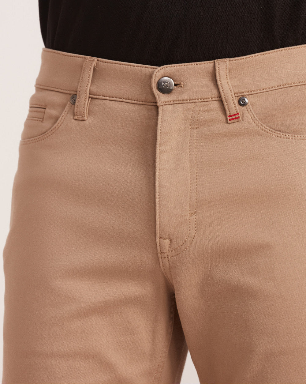 Straight Fit Five-Pocket Urban Pants - Khaki