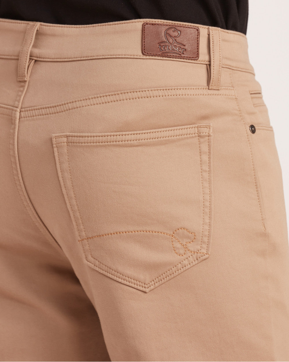 Straight Fit Five-Pocket Urban Pants - Khaki