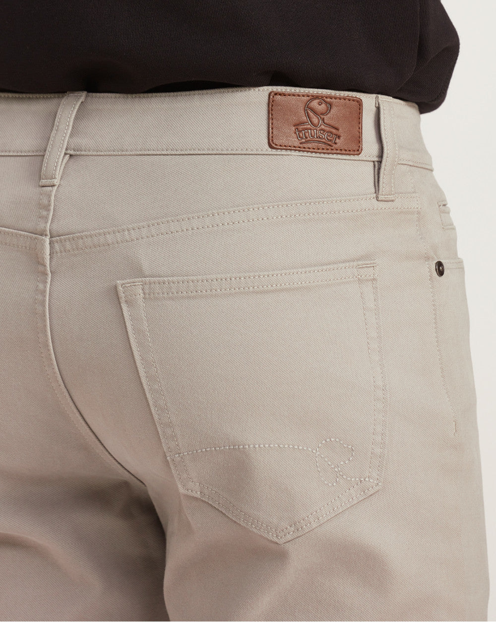 Straight Fit Five-Pocket Luxe Pants - Grey