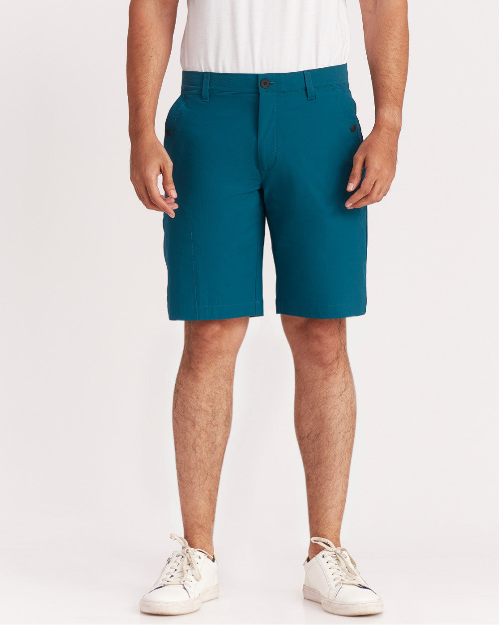 Regular Fit Ripstop Textured Shorts - Marine
