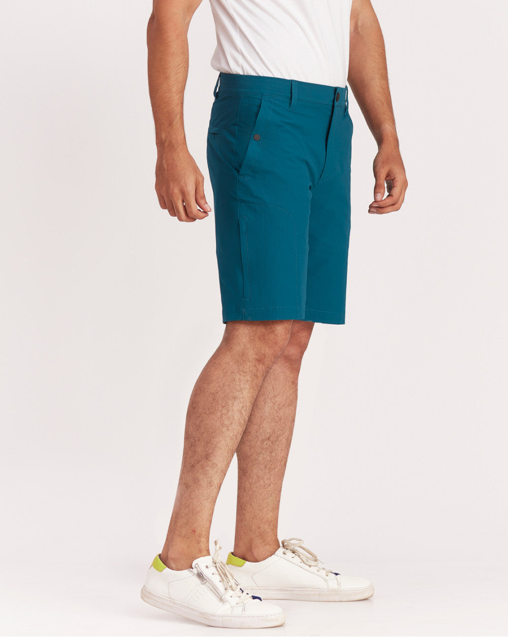 Regular Fit Ripstop Textured Shorts - Marine