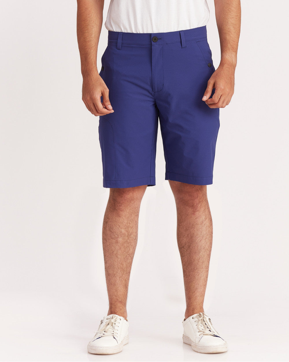 Regular Fit Ripstop Textured Shorts - Ink Blue