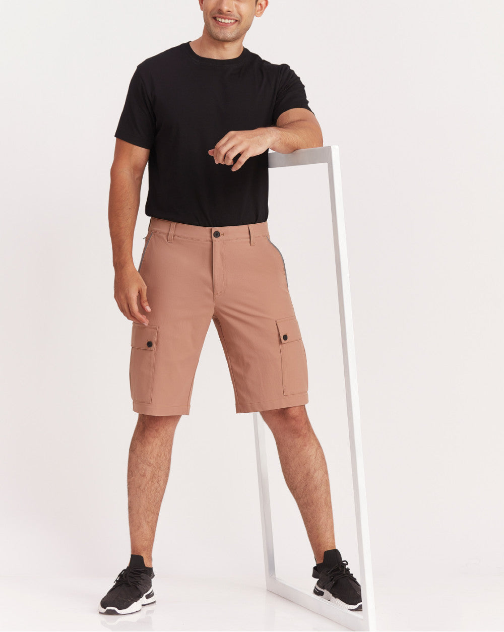 Regular Fit Cargo Shorts - Tan Brown