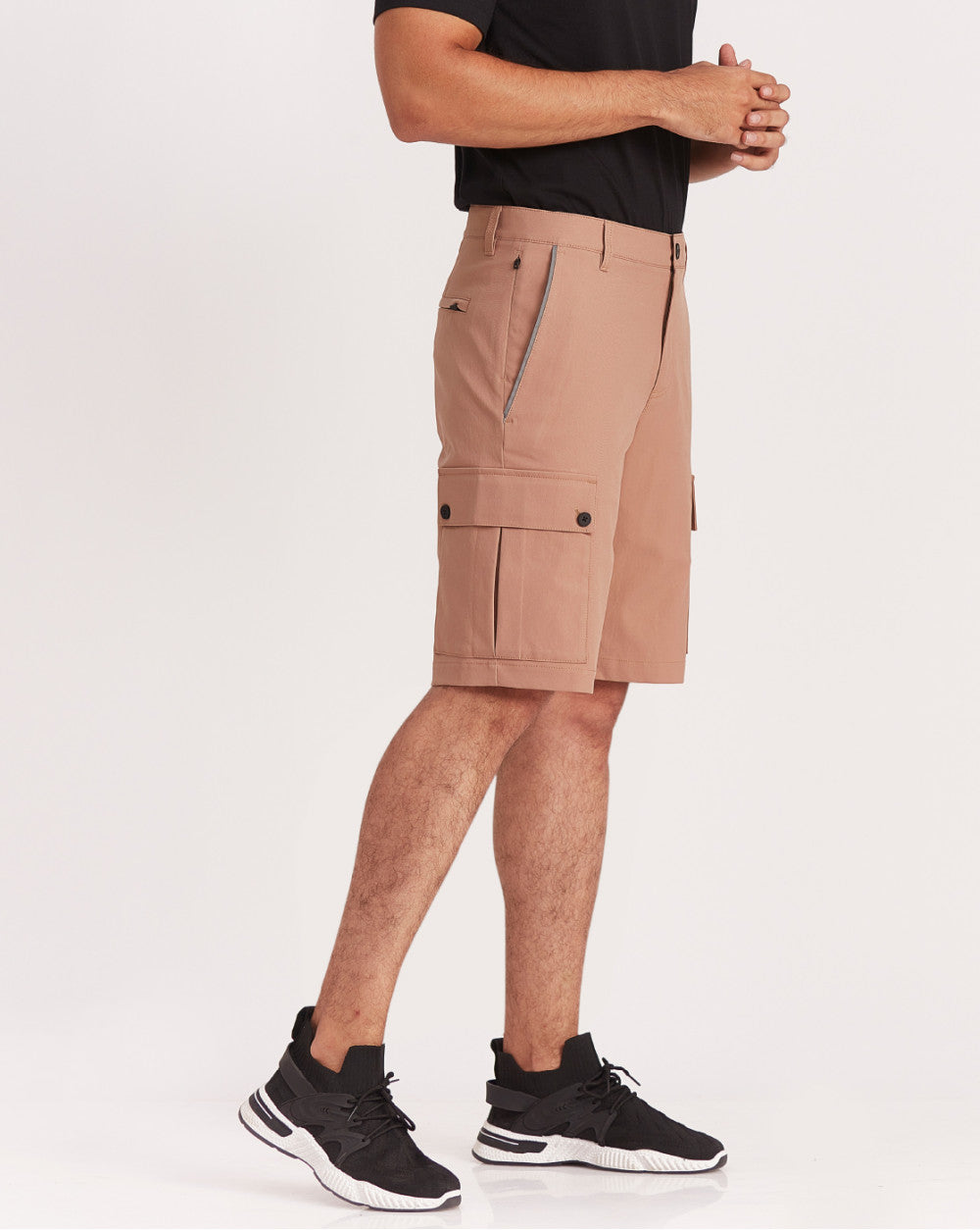 Regular Fit Cargo Shorts - Tan Brown