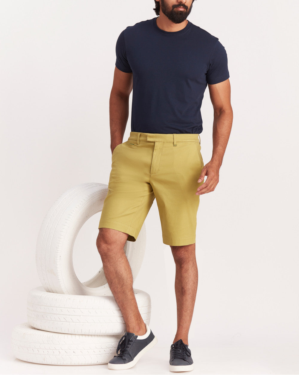 Tapered Fit Chino Shorts - Granola Khaki