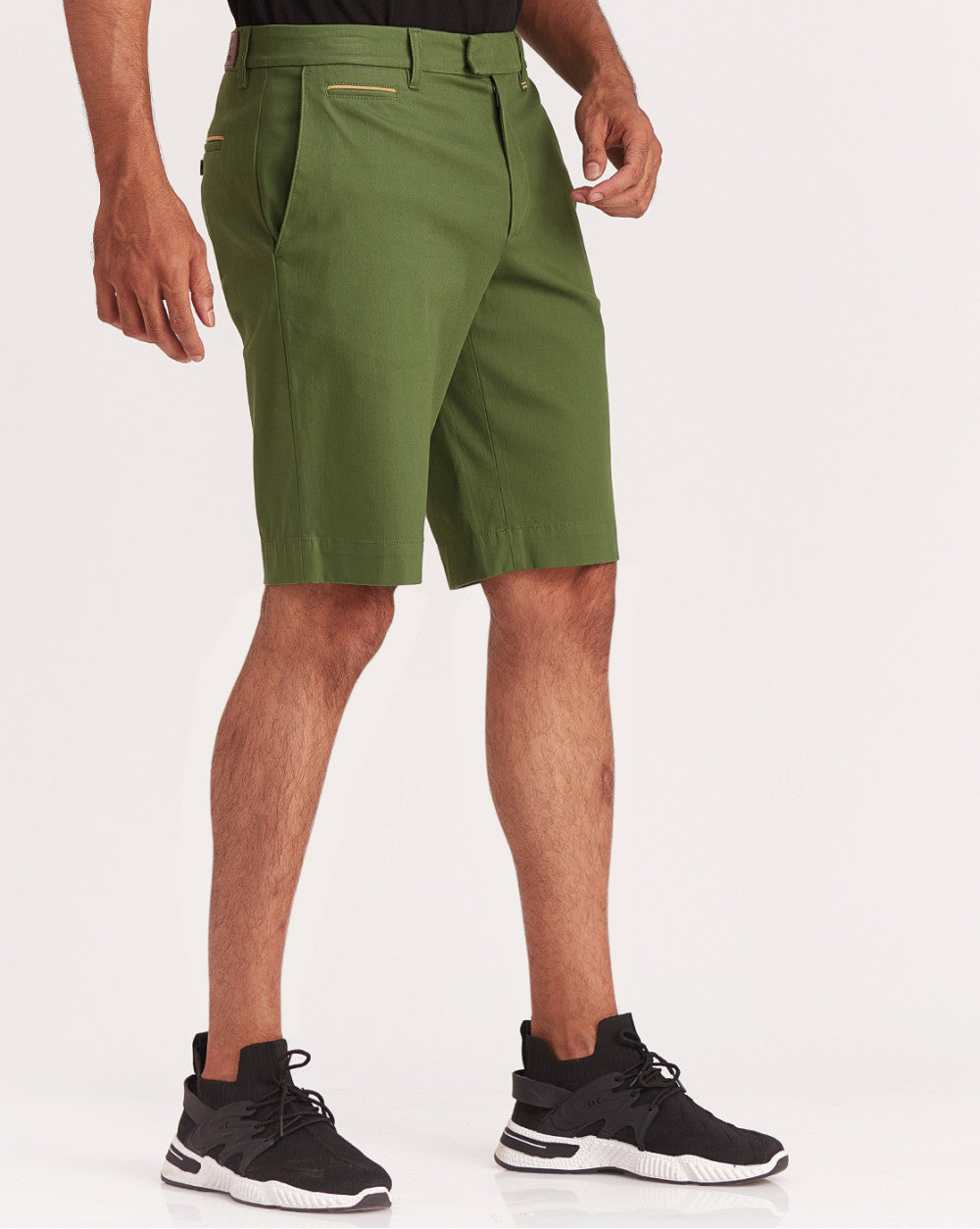 Tapered Fit Chino Shorts - Chive Green