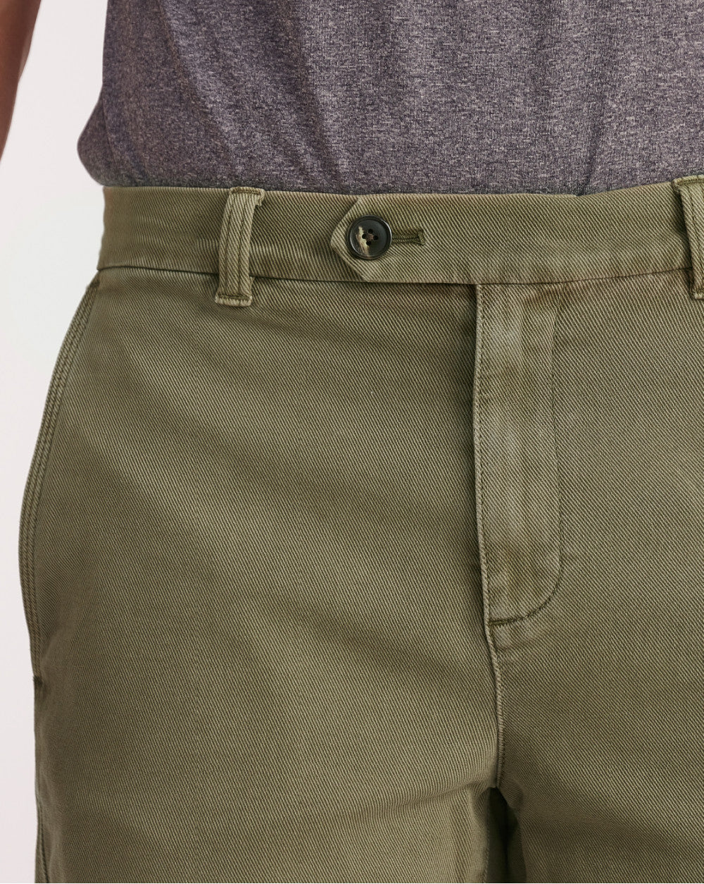 Garment Dyed Elasticized Shorts - Army Green