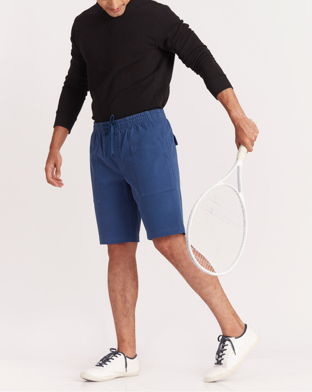 Regular Fit Comfort Elasticized Pull-On Shorts - Light Navy
