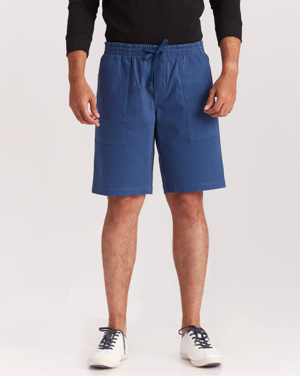 Regular Fit Comfort Elasticized Pull-On Shorts - Light Navy