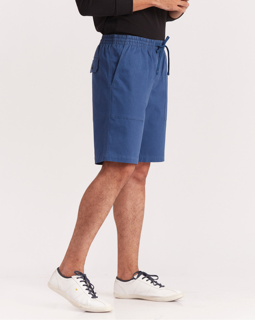 Regular Fit Comfort Elasticized Pull-On Shorts - Light Navy