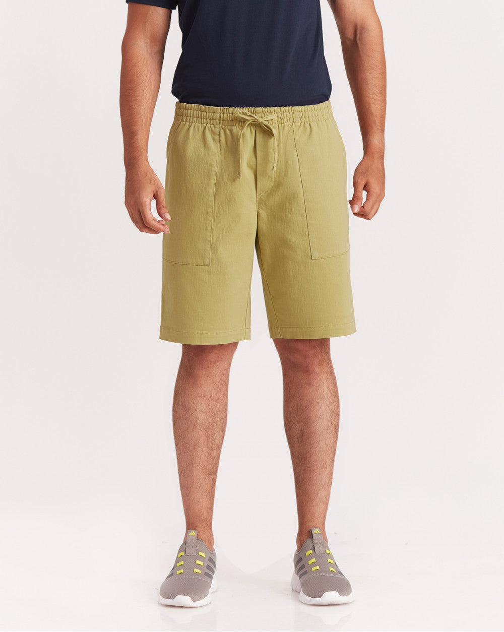 Regular Fit Comfort Elasticized Pull-On Shorts - Granola Khaki