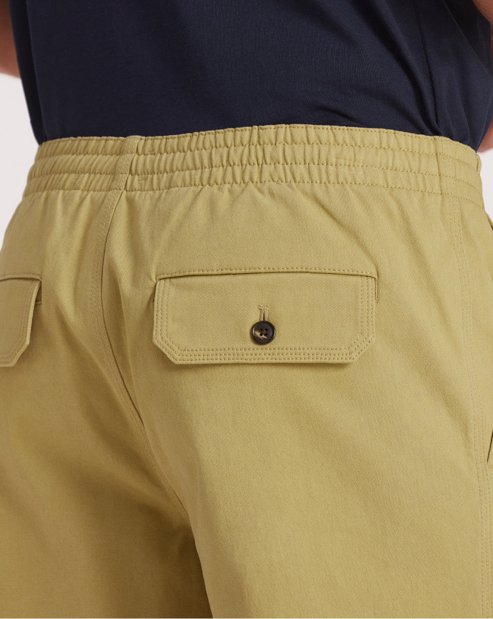 Regular Fit Comfort Elasticized Pull-On Shorts - Granola Khaki