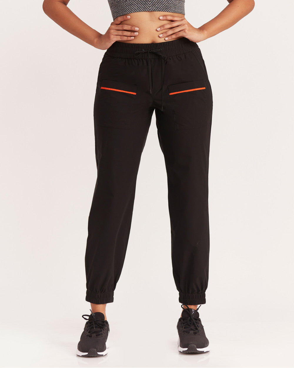 Slim Fit Tech Joggers - Jet Black