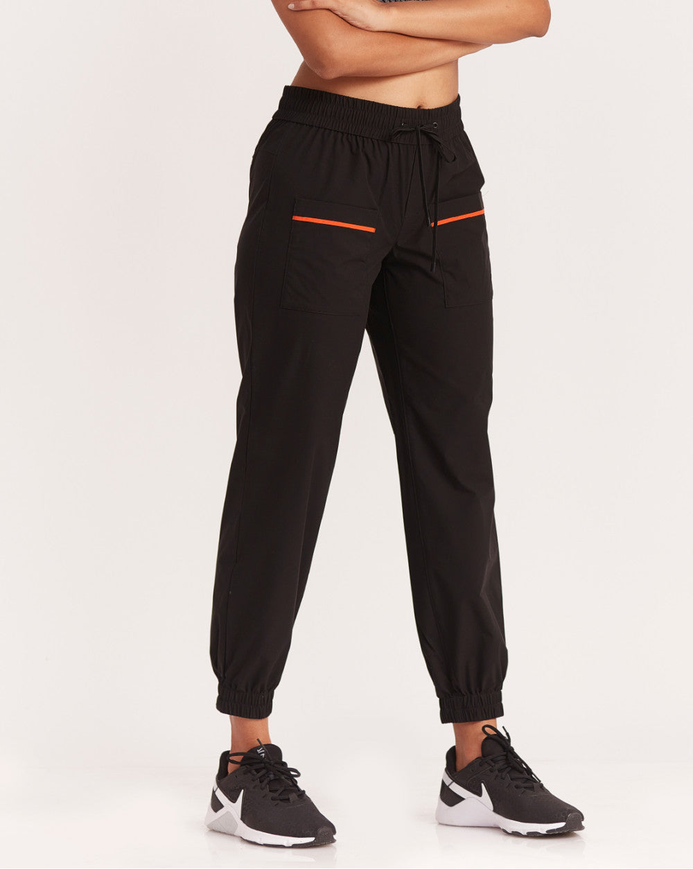 Slim Fit Tech Joggers - Jet Black