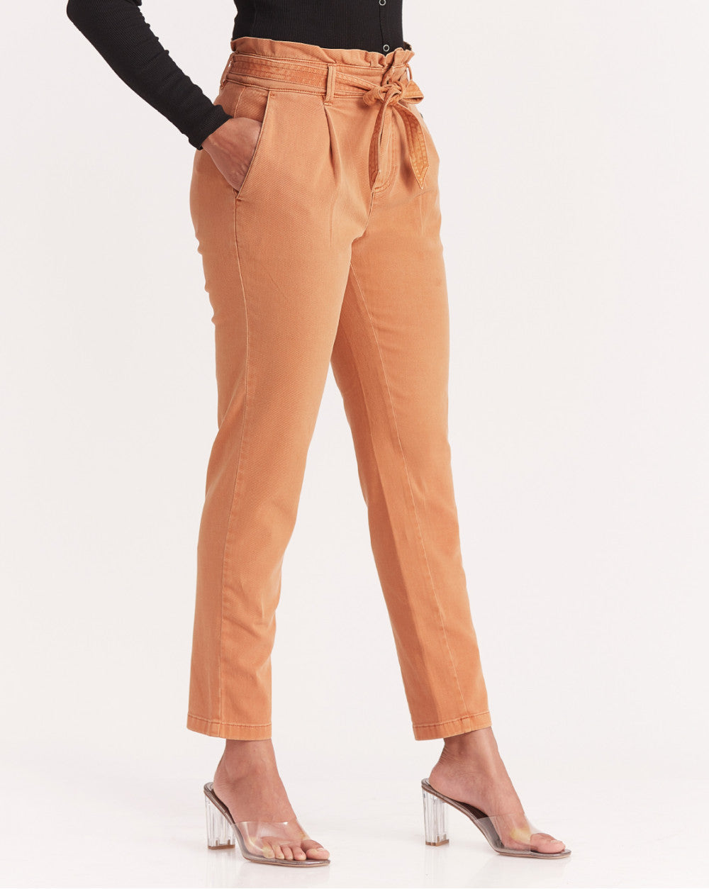 Tapered Fit Juan Tapered Garment-Dyed Pants - Almond Brown