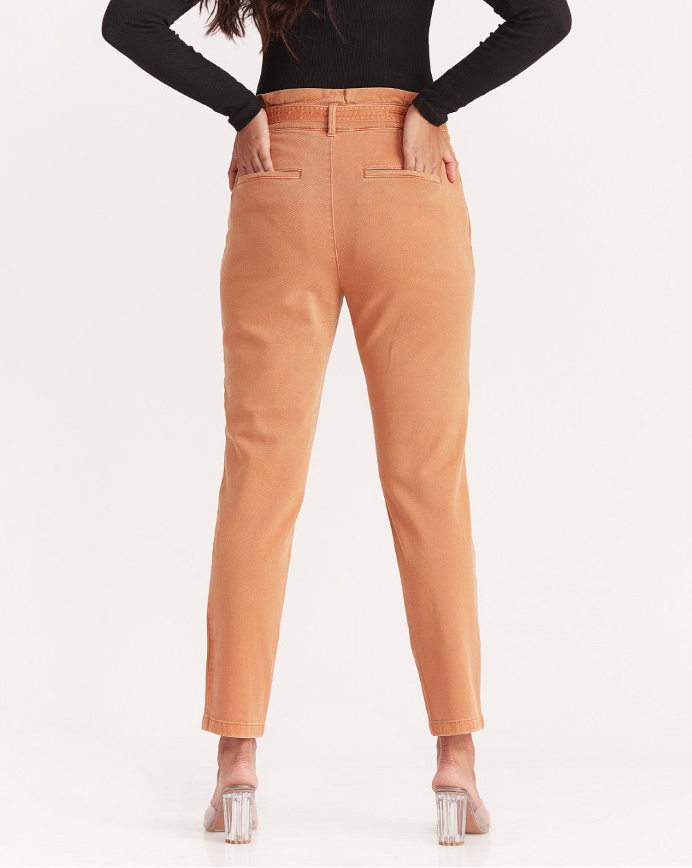 Tapered Fit Juan Tapered Garment-Dyed Pants - Almond Brown