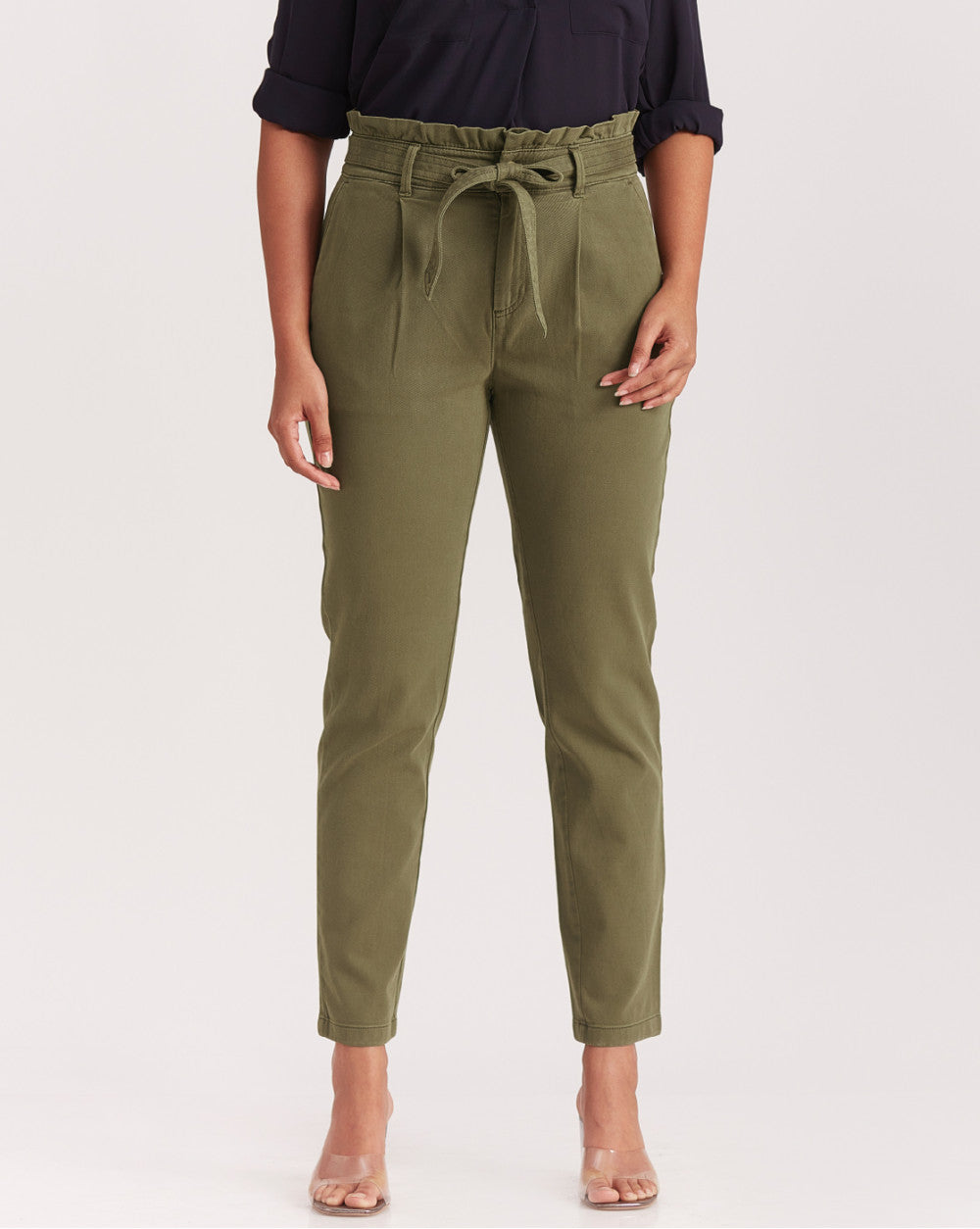 Tapered Fit Juan Tapered Garment-Dyed Pants - Army Green