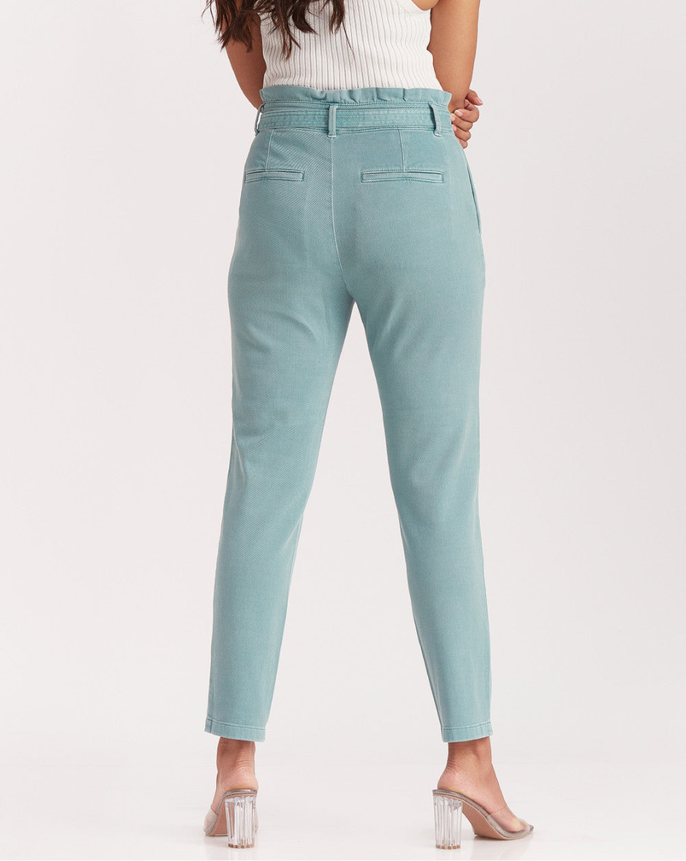 Tapered Fit Juan Tapered Garment-Dyed Pants - Teal
