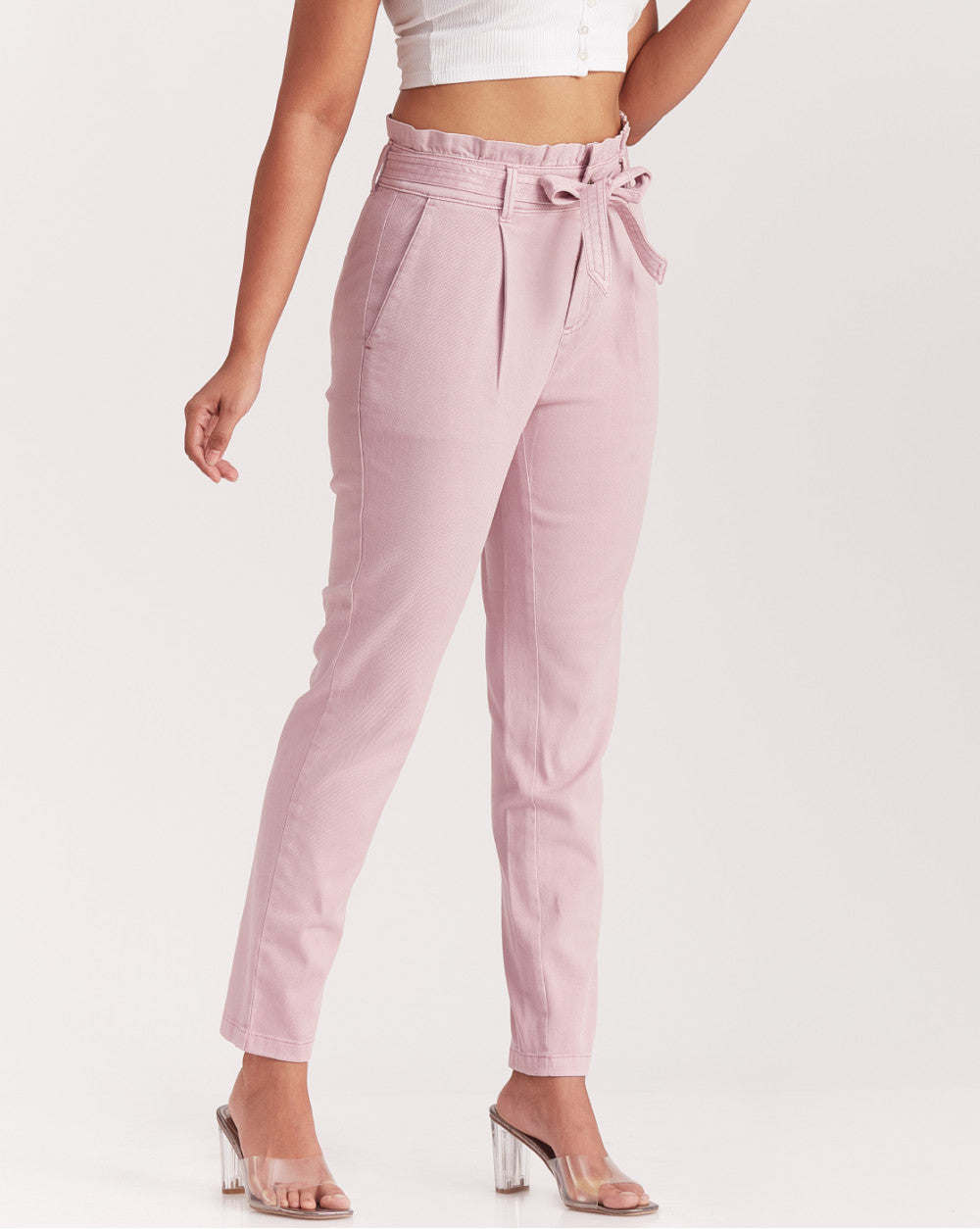 Tapered Fit Juan Tapered Garment-Dyed Pants - Lush Lilac