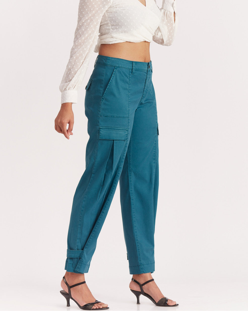 Straight Fit Garment Dyed Utility Pants - Marine