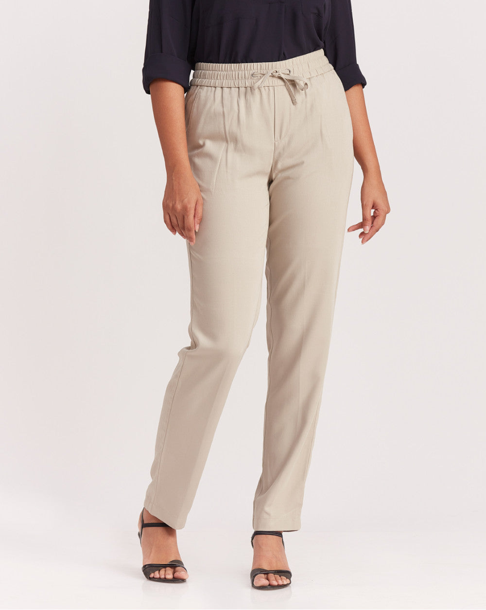 Tapered &amp; Relaxed Fit Drawstring Pants - Mist