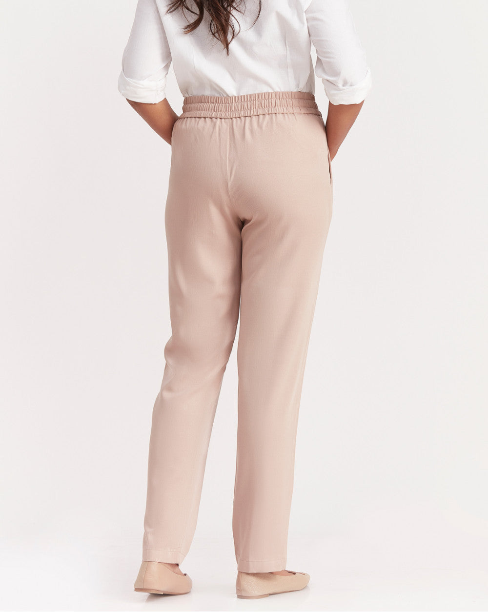 Tapered &amp; Relaxed Fit Drawstring Pants - Rose Pink