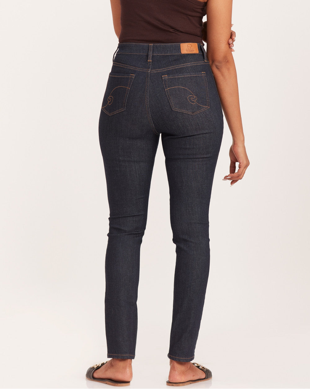 Skinny Fit Waist Jeans - Natural Blue