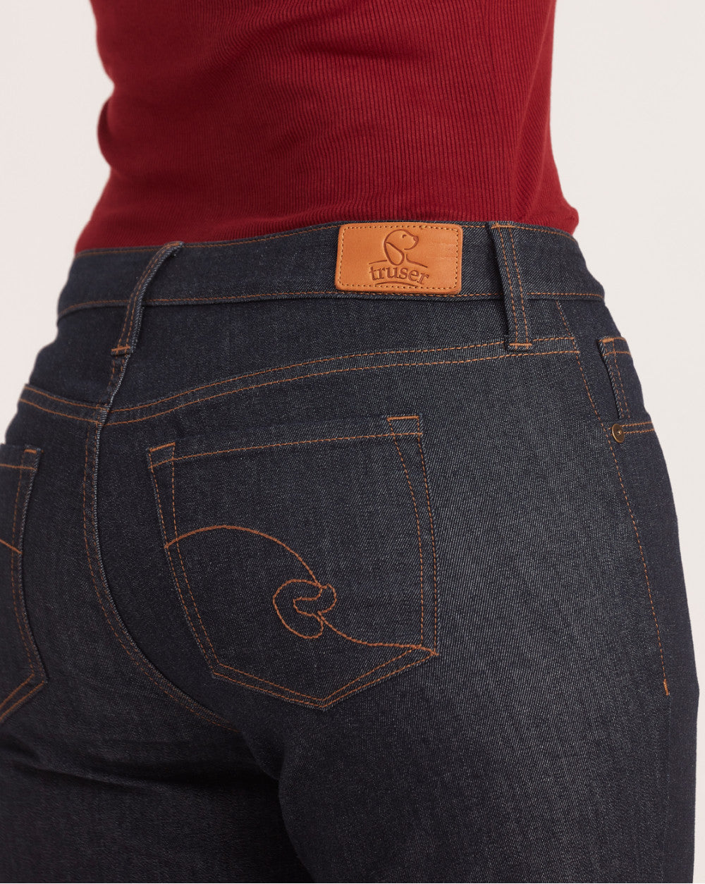 Straight Fit Waist Jeans - Natural Blue