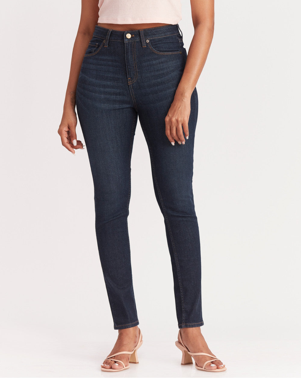 Skinny Fit Waist Jeans - Prime Blue