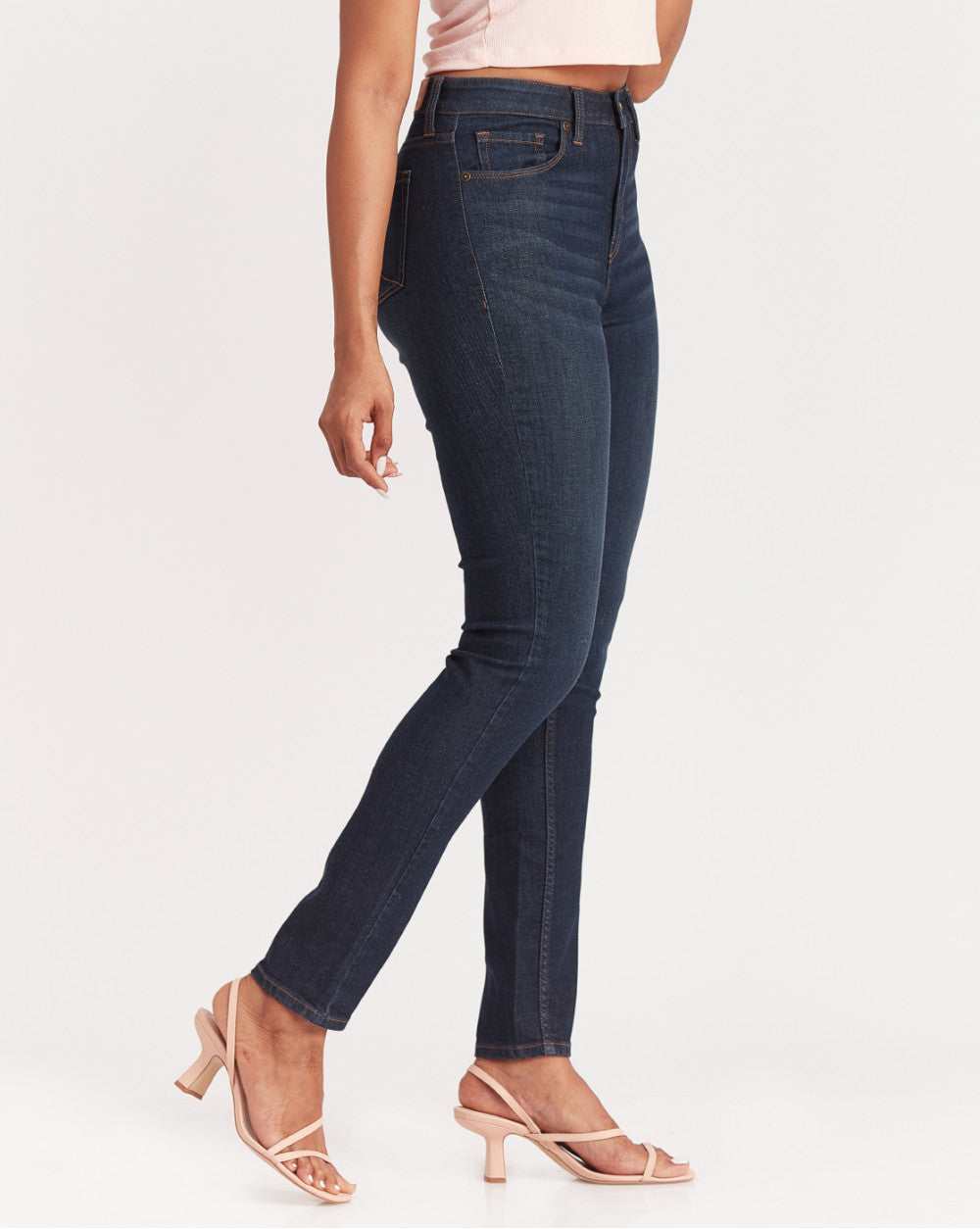 Skinny Fit Waist Jeans - Prime Blue