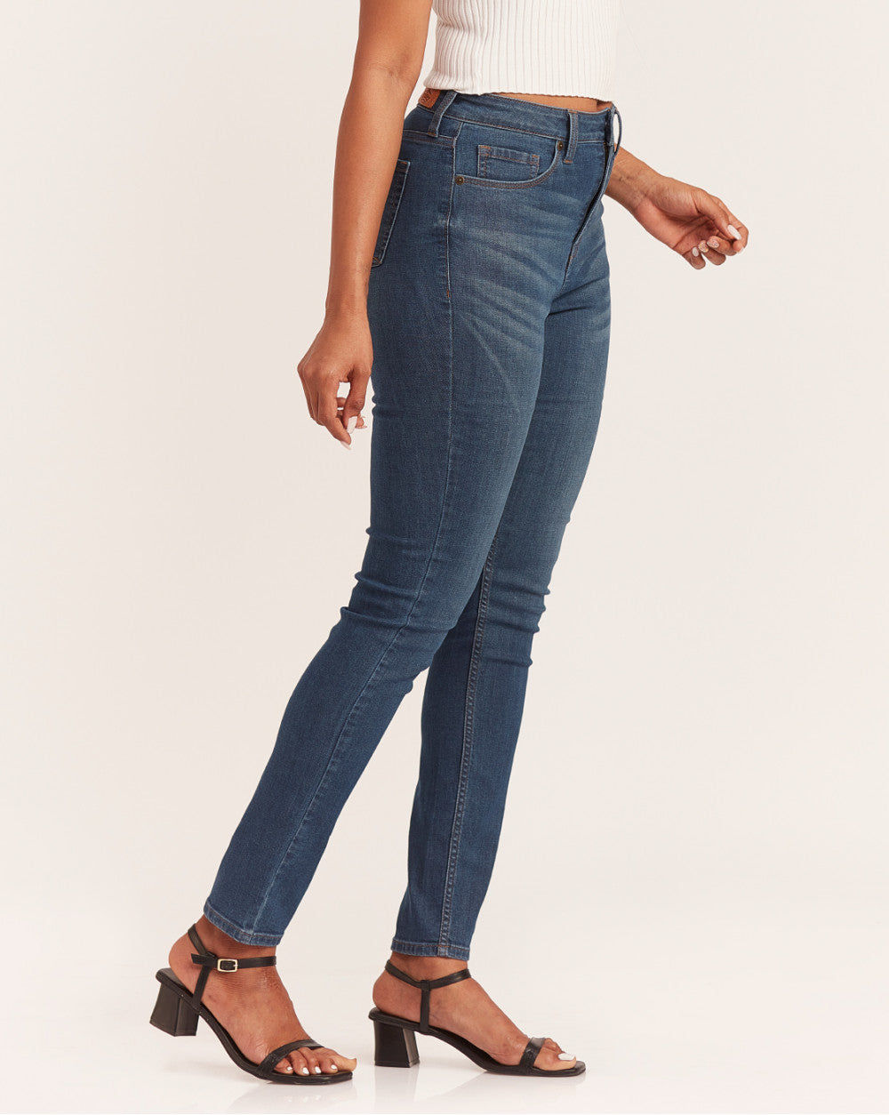 Skinny Fit Waist Jeans - Classic Blue