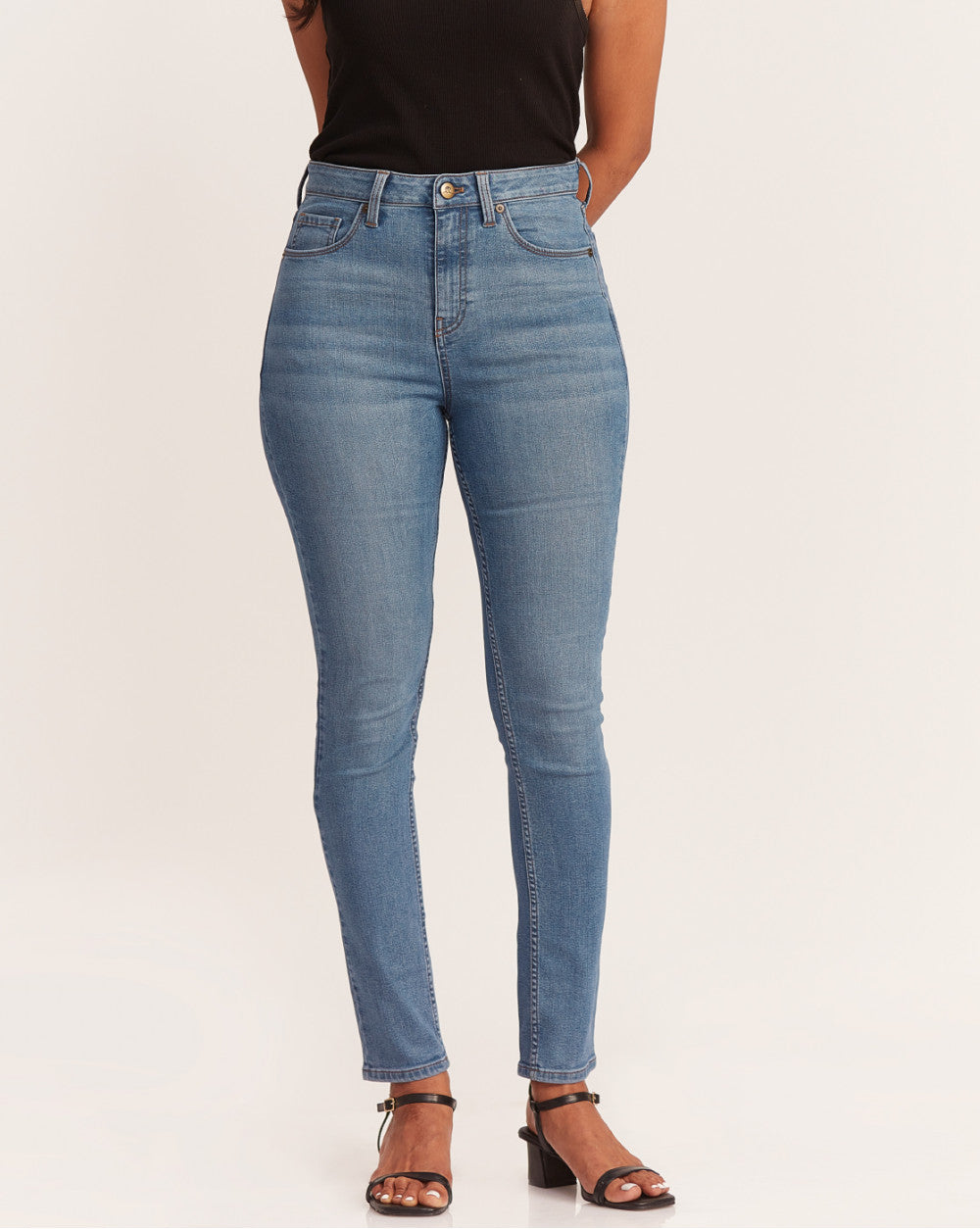 Skinny Fit Waist Jeans - Summer Blue