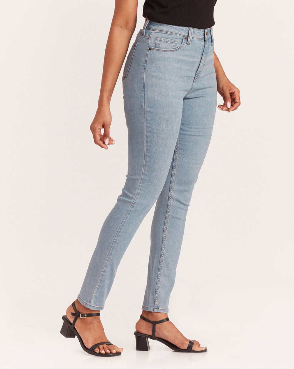 Skinny Fit Waist Jeans - Vapour Blue