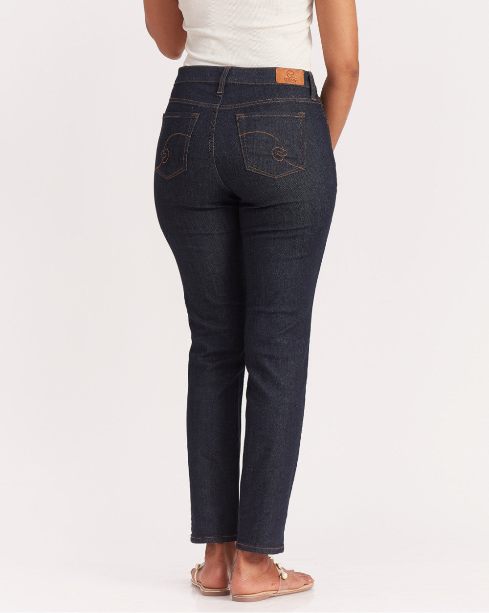 Slim Fit Mid Waist Jeans - Natural Blue