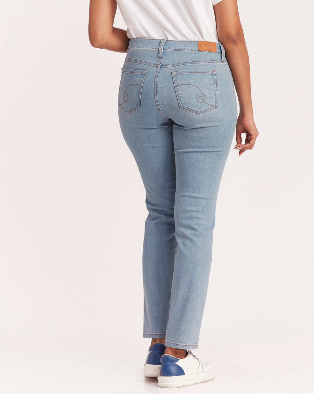 Slim Fit Mid Waist Jeans - Vapour Blue