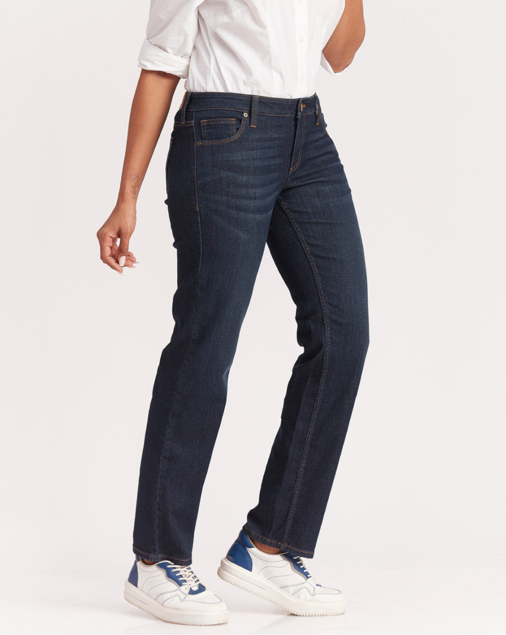 Straight Fit Waist Jeans - Prime Blue