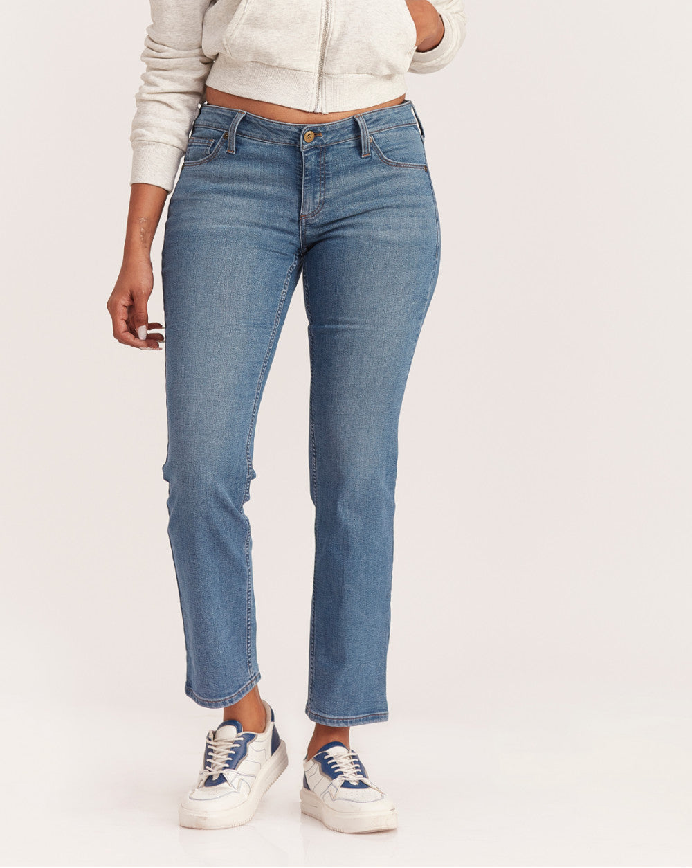 Straight Fit Waist Jeans - Summer Blue