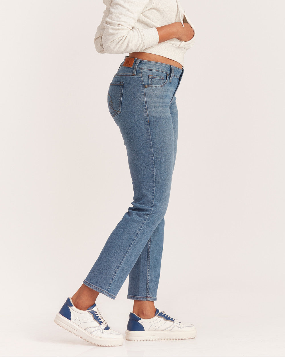 Straight Fit Waist Jeans - Summer Blue