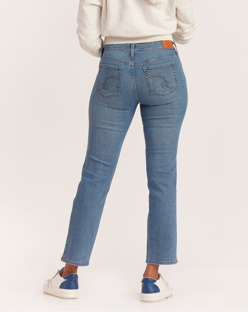 Straight Fit Waist Jeans - Summer Blue