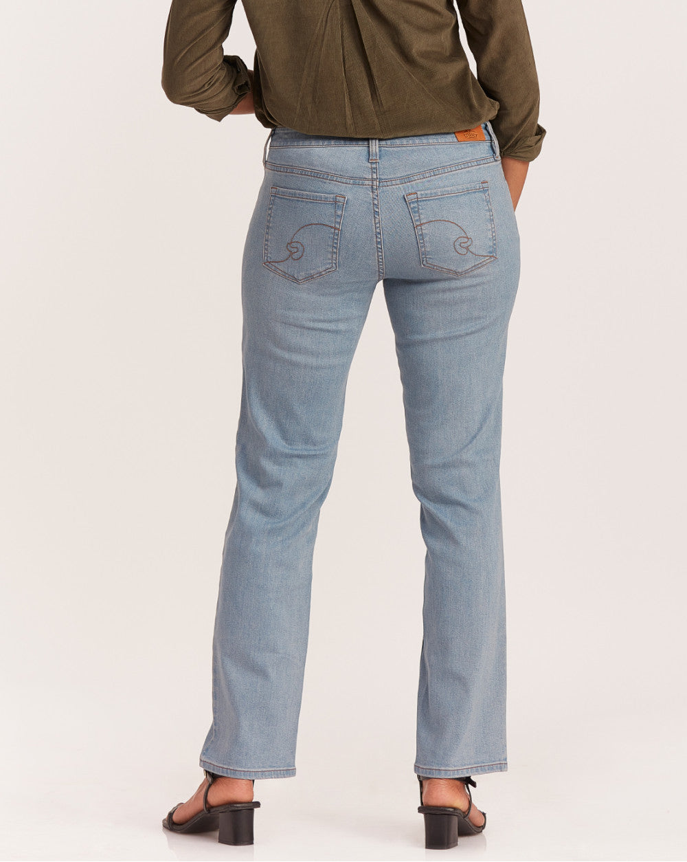 Straight Fit Waist Jeans - Vapour Blue