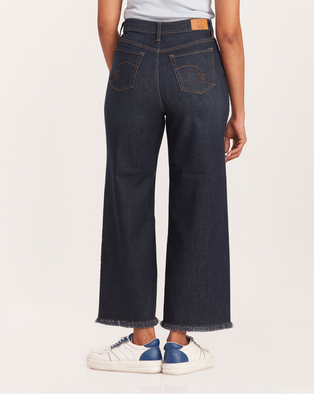 Wide Leg High Waist Jeans - Prime Blue