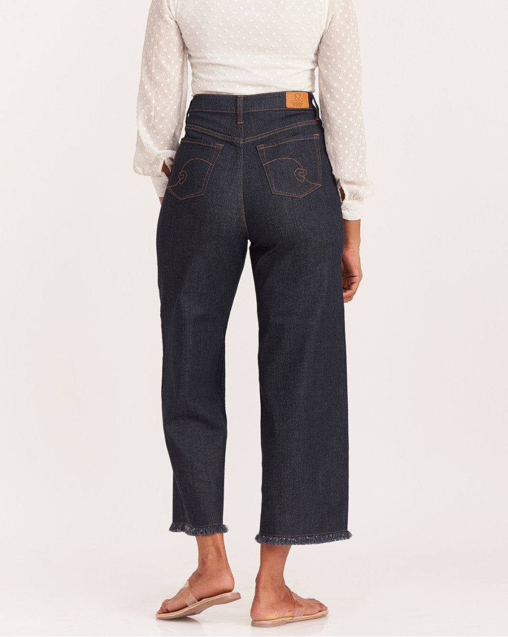 Wide Leg High Waist Jeans - Natural Blue