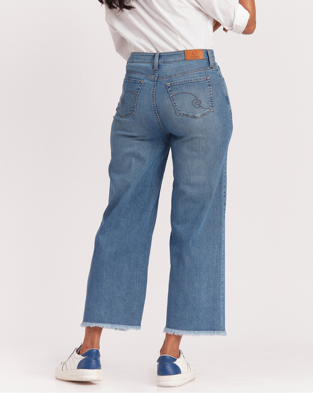 Wide Leg High Waist Jeans - Summer Blue