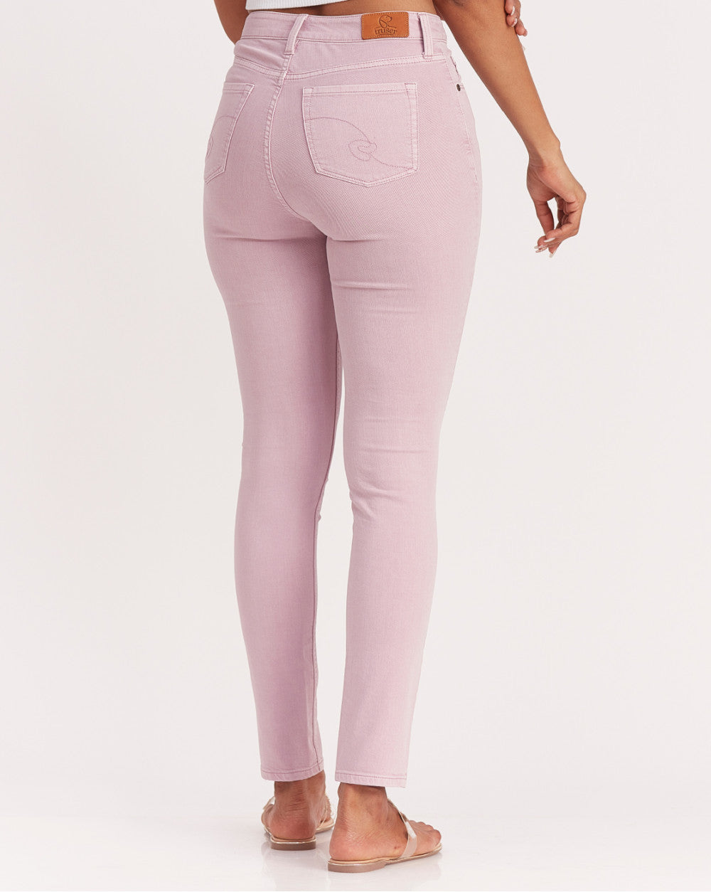 Skinny Fit High Waist Colored Jeans - Lush Lilac