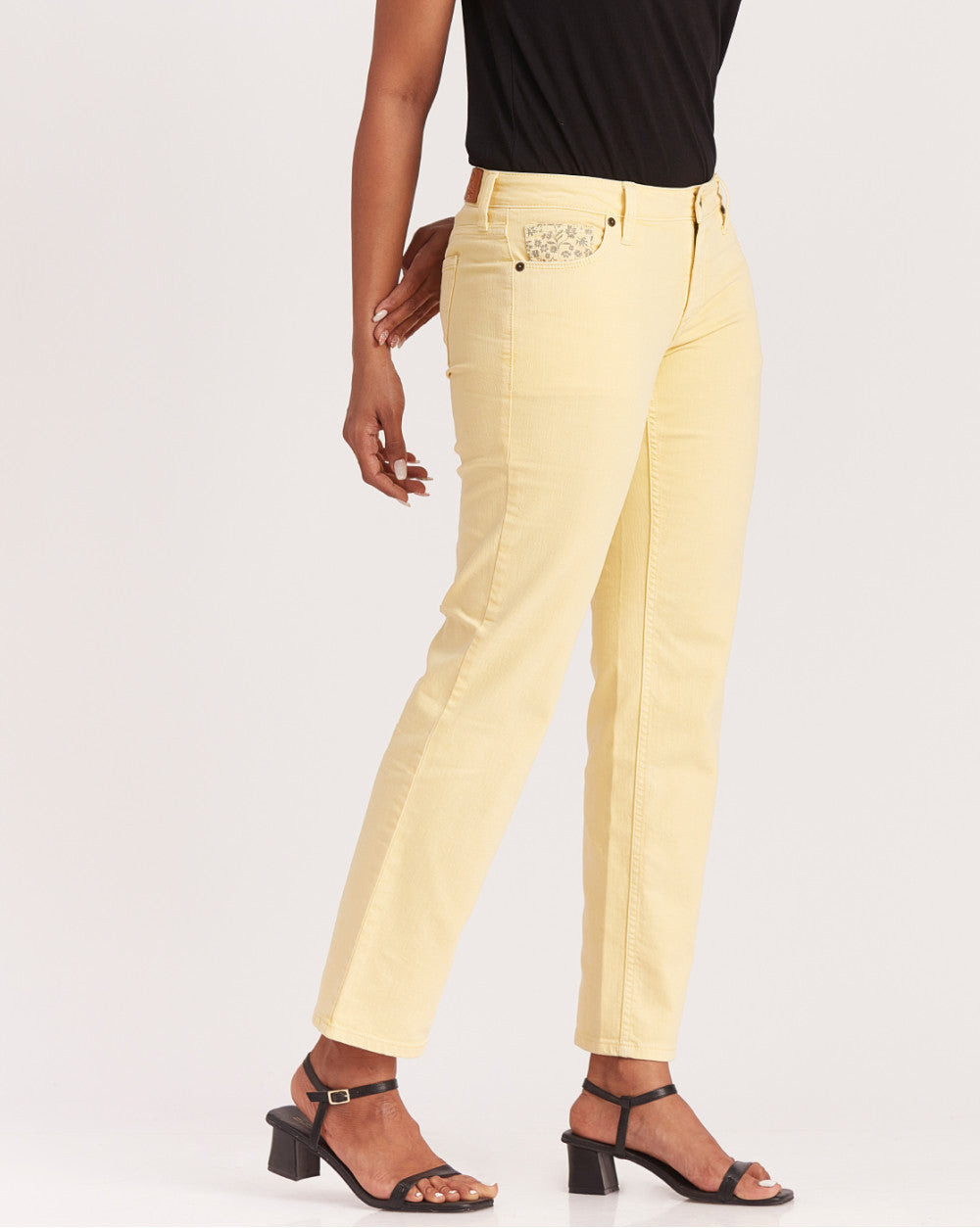 Straight Fit Low Waist Coloured Jeans - Daffodil Yellow