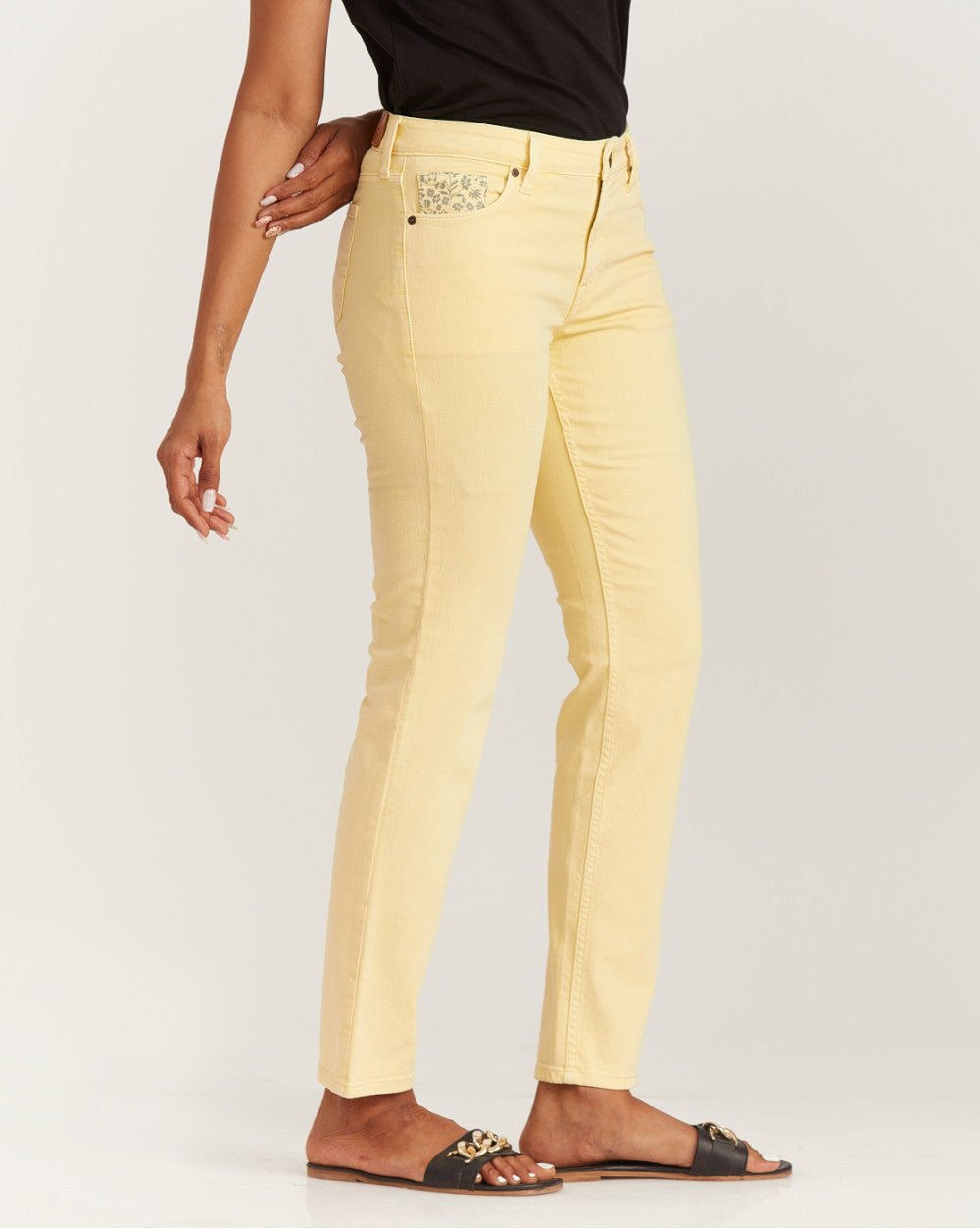 Slim Fit Mid Waist Colored Jeans - Daffodil Yellow