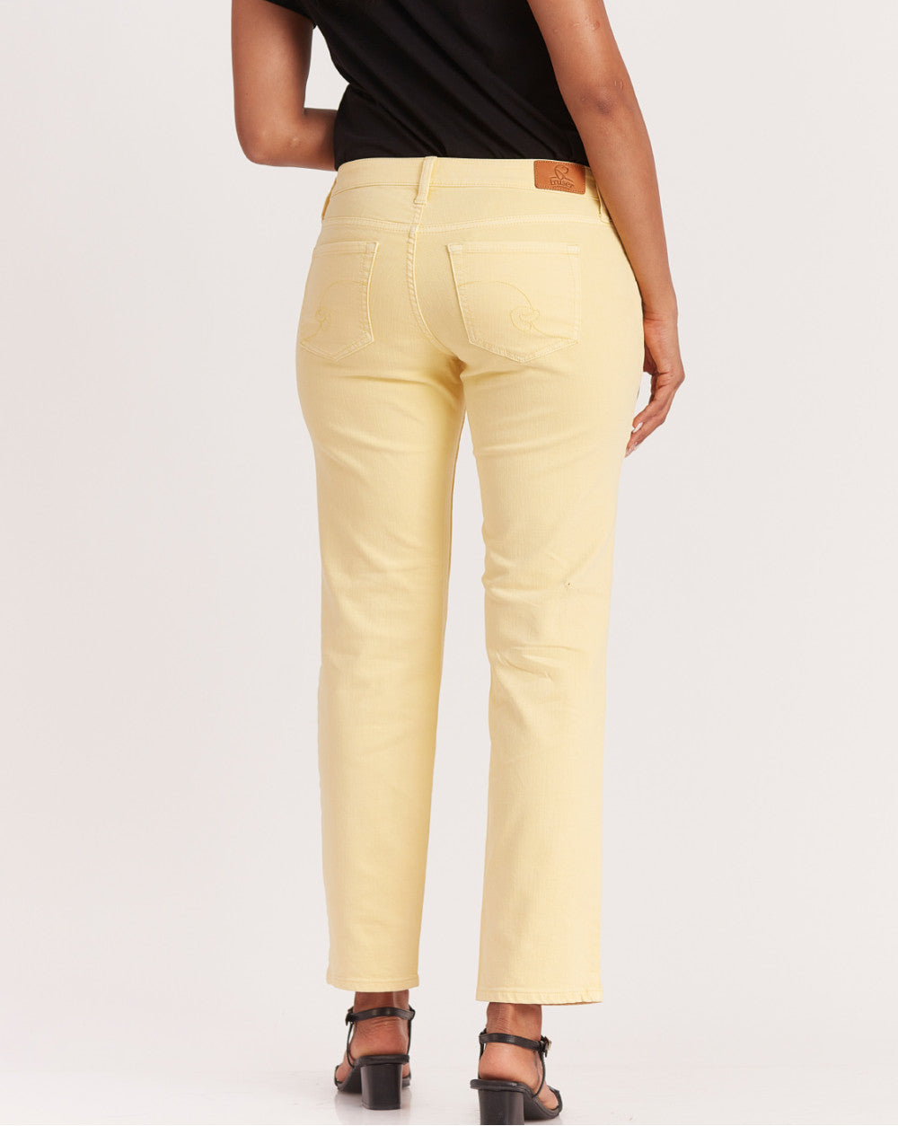 Straight Fit Low Waist Coloured Jeans - Daffodil Yellow