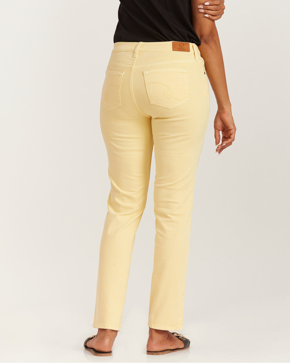Slim Fit Mid Waist Colored Jeans - Daffodil Yellow