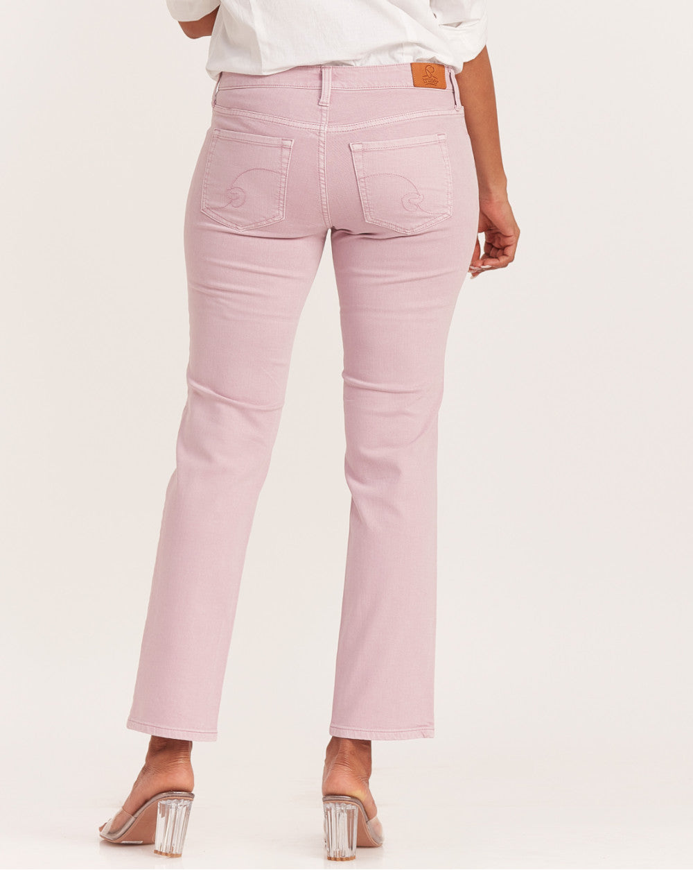 Straight Fit Low Waist Coloured Jeans - Lush Lilac